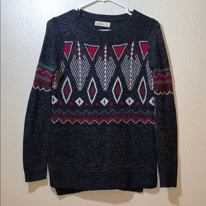 Hollister XS Gray/Aztec Pullover